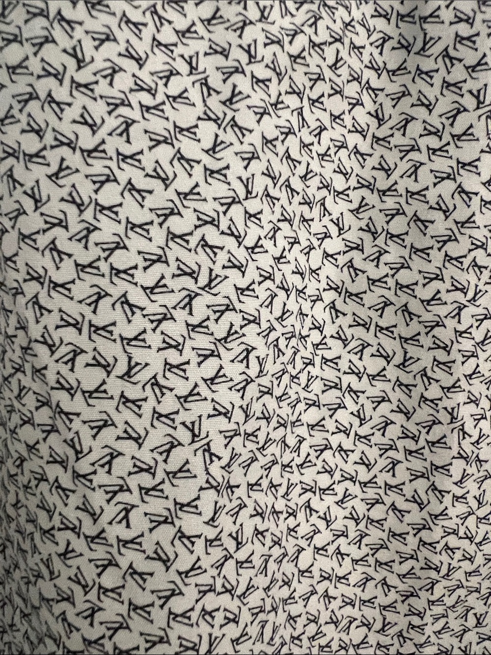 Louis Vuitton Men's White and Gray Micro-Print Dress Shirt - Picture 5 of 5
